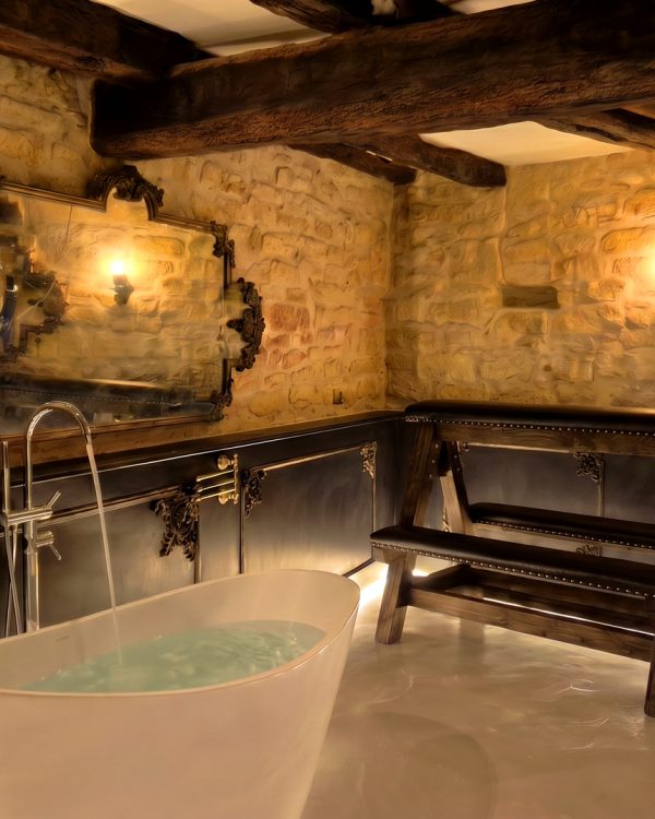 1503 love room sarlat salle de bain baignoire ambiance